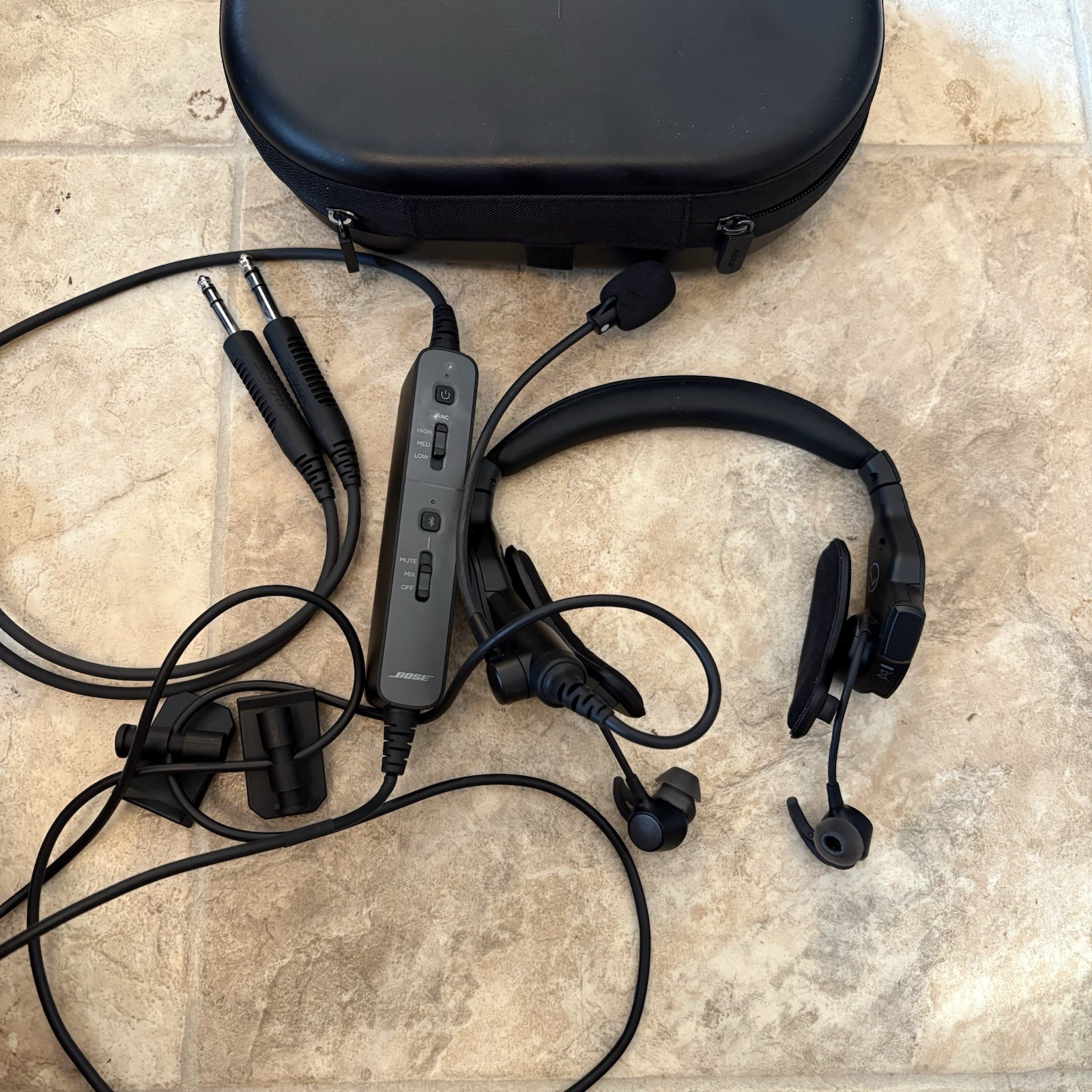 Bose Proflight 2 Aviation Headset w/ Dual GA Plugs With Bluetooth