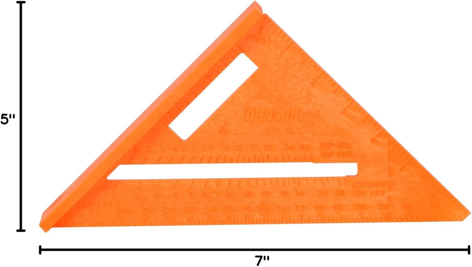 Johnson Level & Tool RAS-70B-ORAN Structo-Cast Rafter Square, 7", Orange, 1 Squa