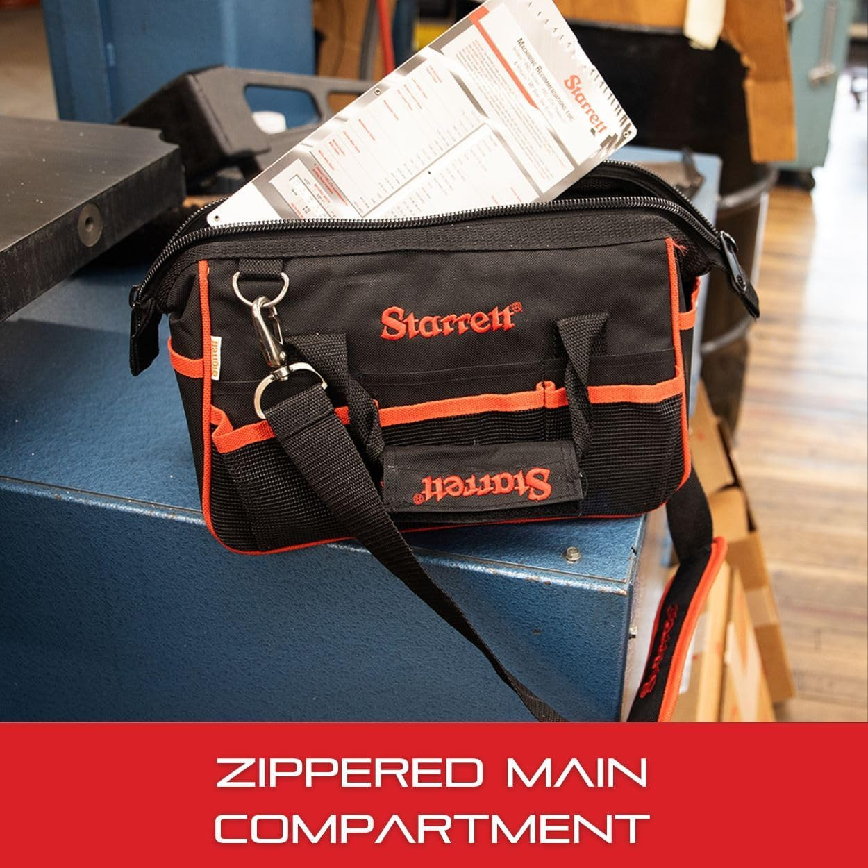 Durable Zippered Hand Tool Bag with Pockets - Medium Size for Easy Storage