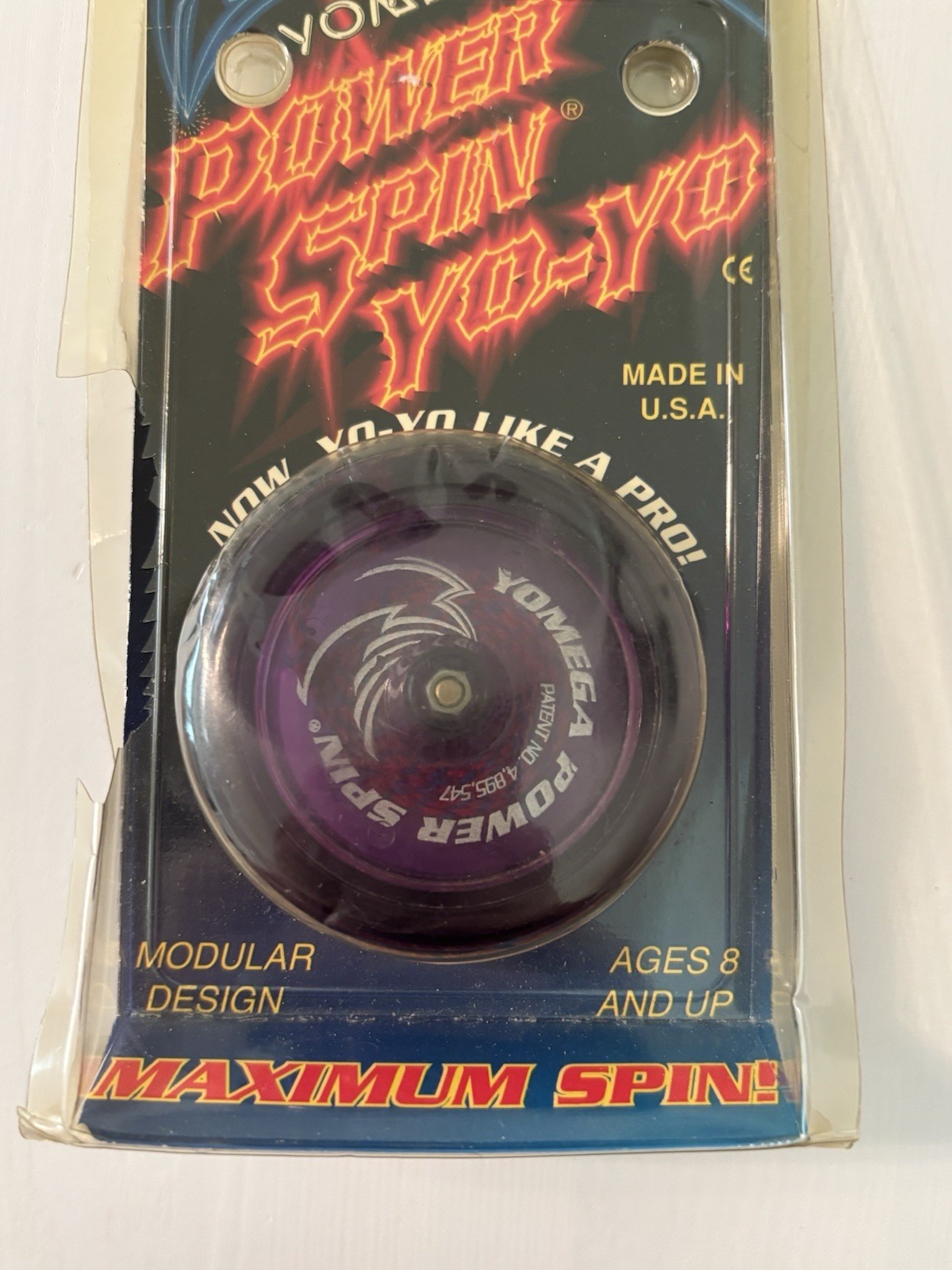Vintage 1995 Yomega Power Spin Yo-Yo Modular Design Purple Transaxle