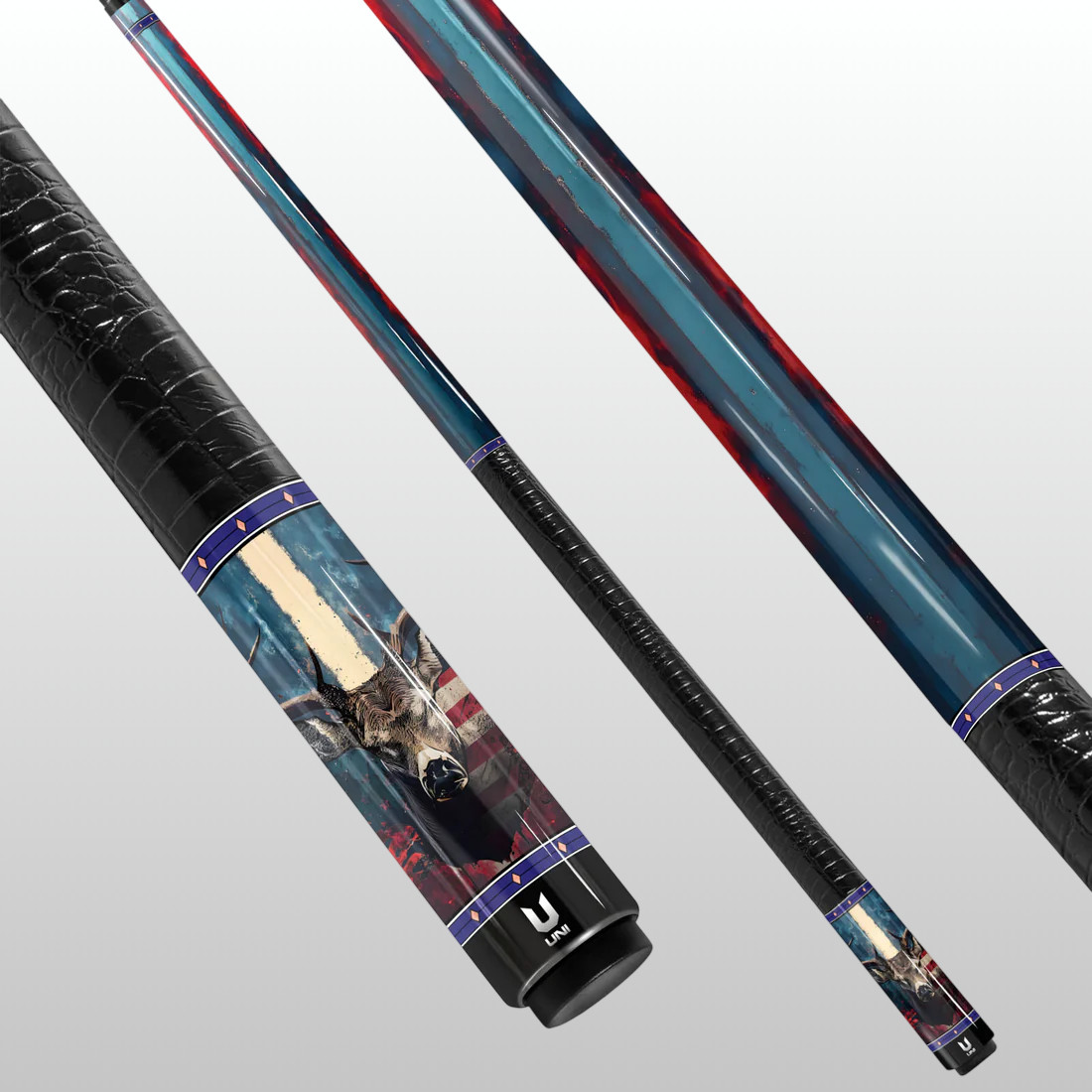 Majestic Buck Carbon Fiber Pool Cue – USA Wildlife Patriot Edition