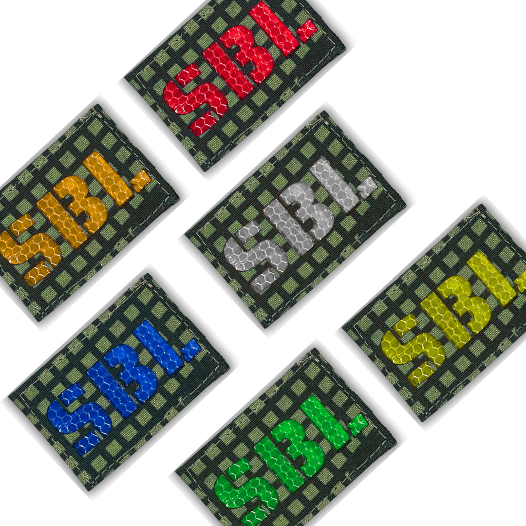 Custom Patches lasercut reflective US MADE / Stencil Patches IR Daylight Cordura