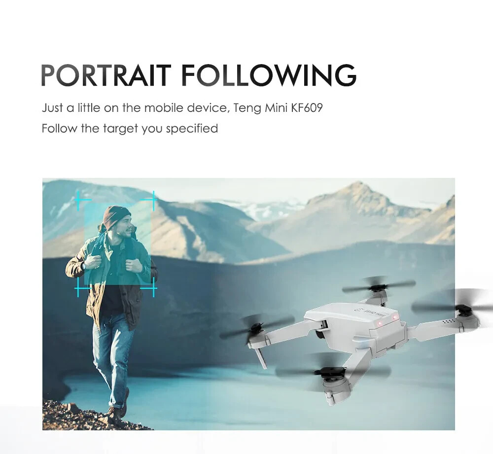 MINI KF-609 Drone 4K HD Camera and FPV Stable Height Fly Quadcopter Bundle