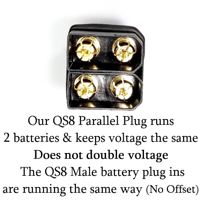 RCP-QS8 Series Plug (No Wire Version) Doubles Battery Voltage NO WIRE QS8