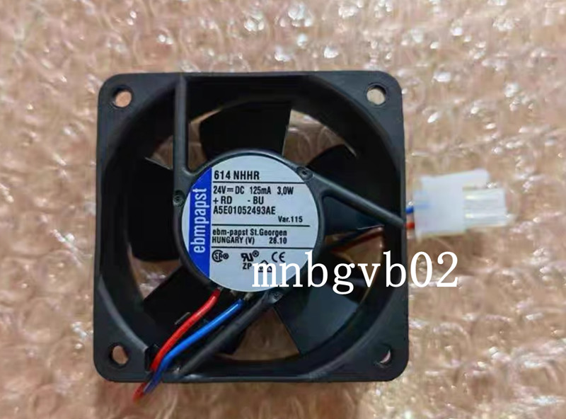1PC New Ebmpapst 614NHHR 24V 125mA 2Pin Cooling Fan