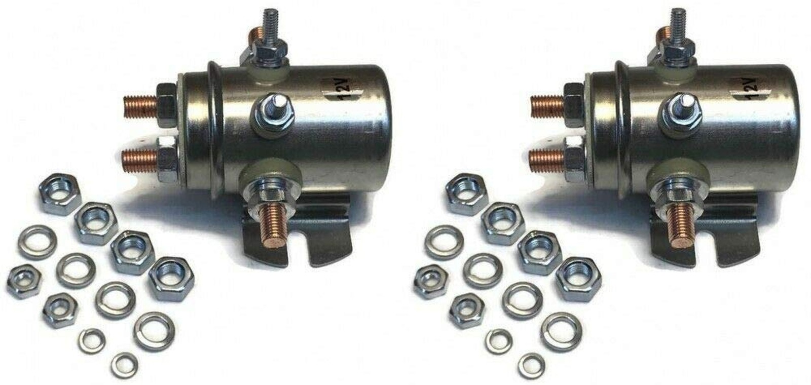 (2 Pack) 12V Winch Motor Industrial Switch Relay Solenoid Continuous Duty 6 T...