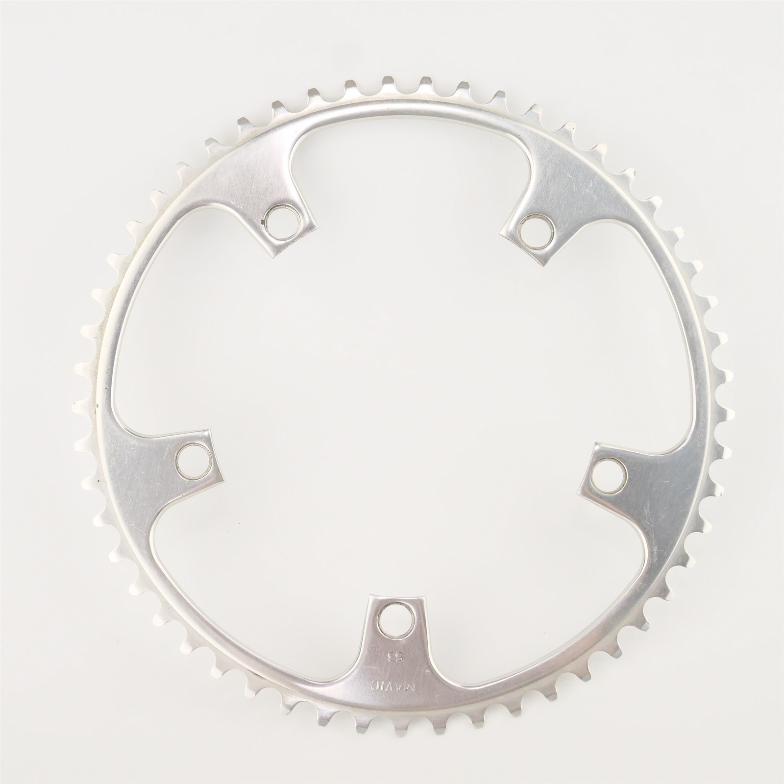 NOS Mavic 53t Chainring 144mm BCD 5 Arm 3/32" Silver Aluminum Road Vintage