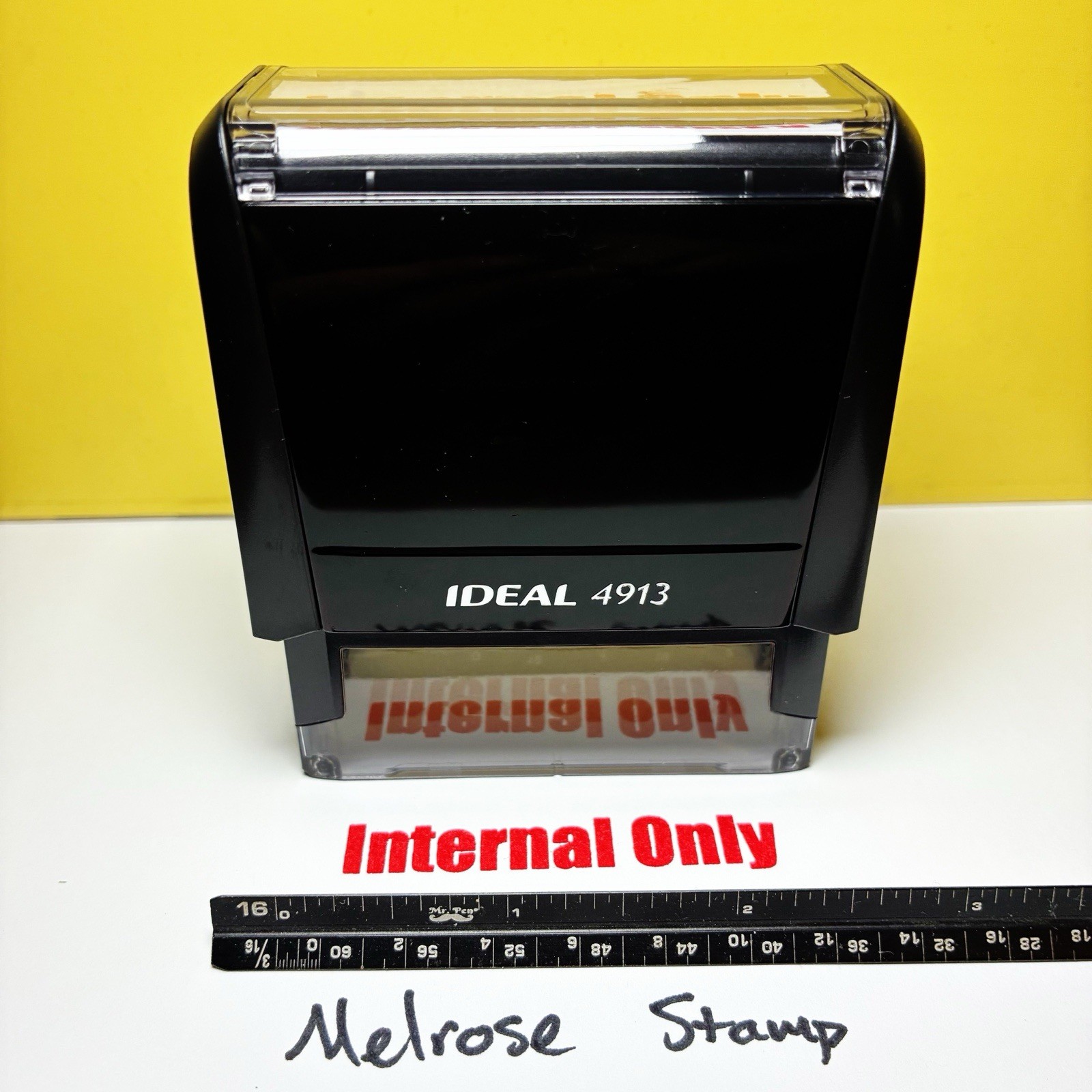 Internal Only Rubber Stamp Red Ink Self Inking Ideal 4913
