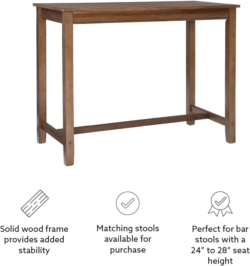 Claridge Rustic Wood 36 Inch Height Pub Table