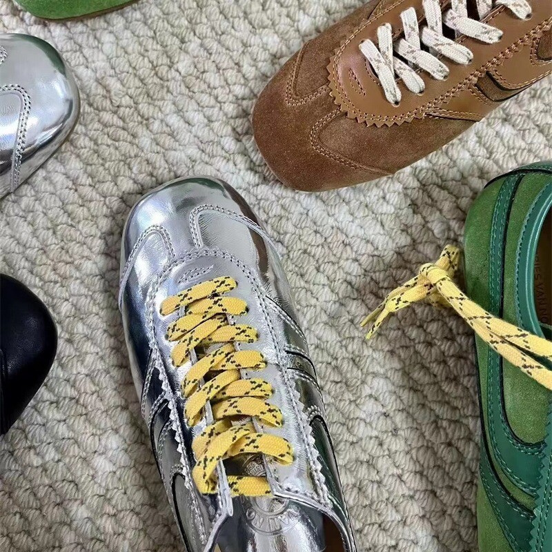DRIES vanNOTEN Real Leather Sneakers for Women, Flat Bottomed Cowhide Shoes