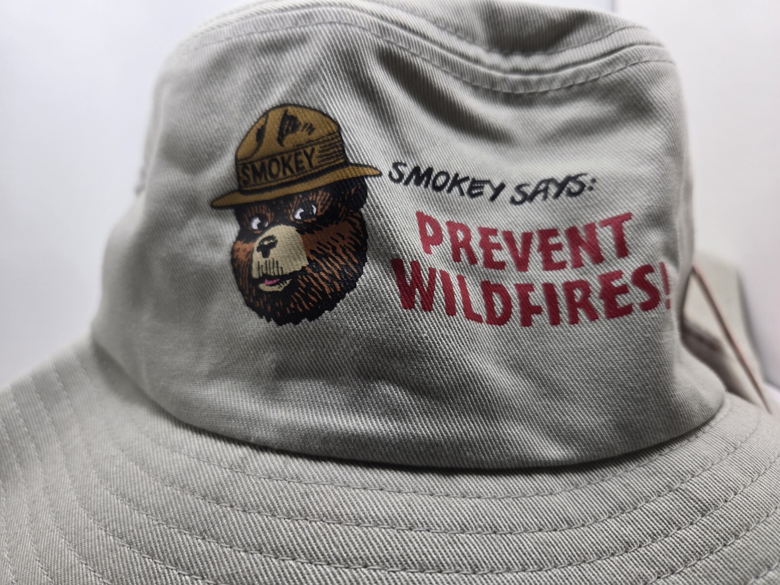 American Needle Bucket Hat Smokey Says Prevent Wildfires!! Size L /XL
