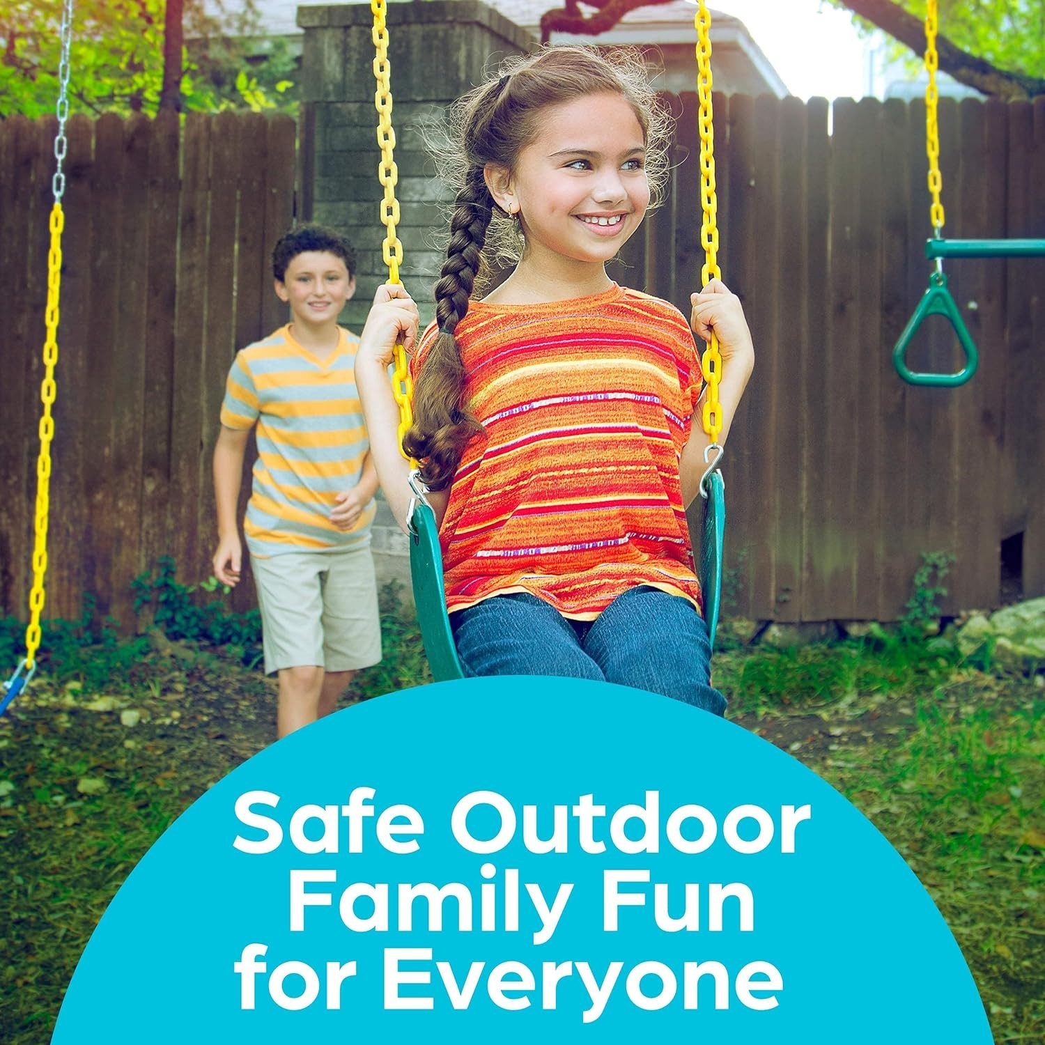 Transform Your Backyard with this Heavy Duty Swing Set Replacement Kit - Green