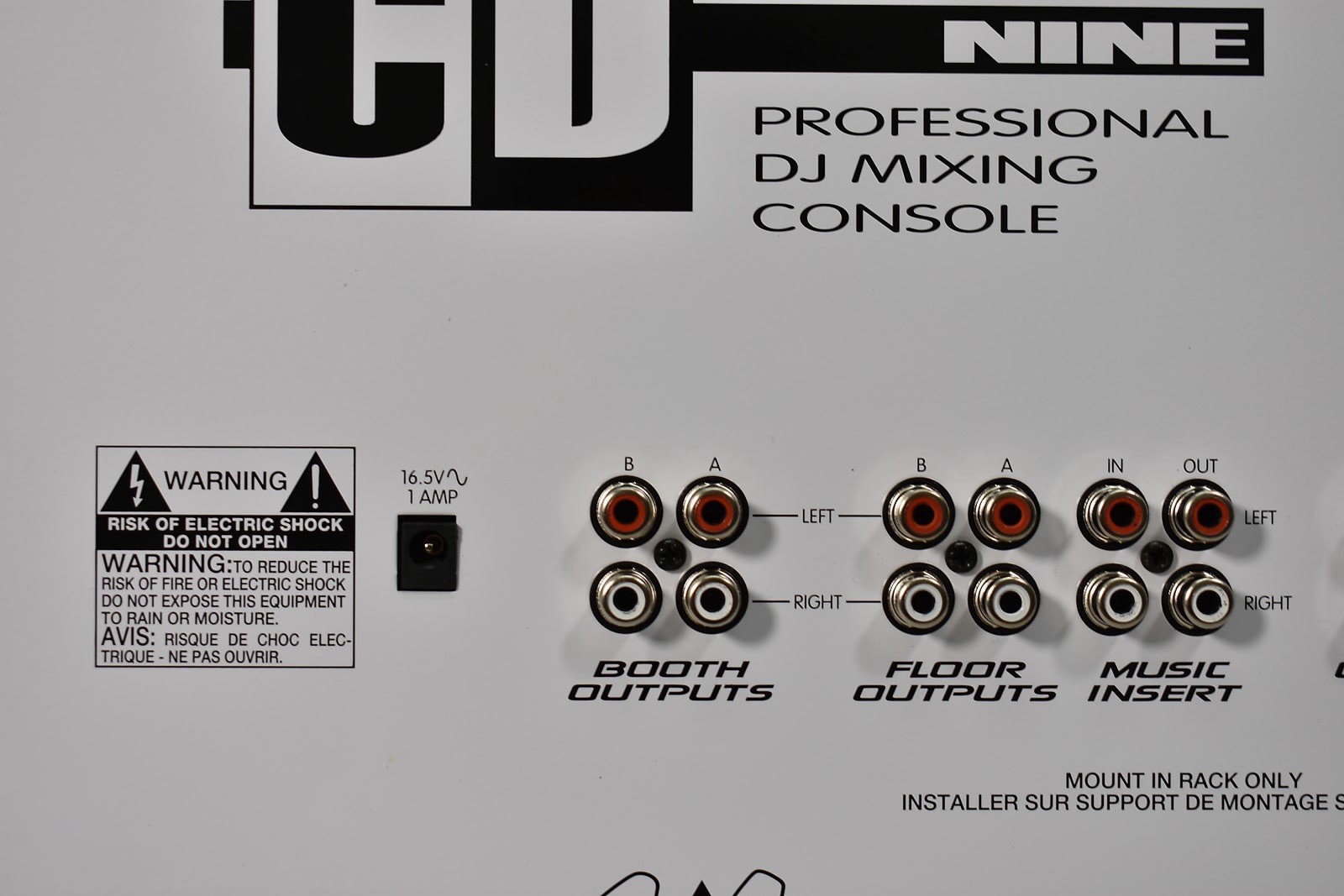 Peavey CD Mix Nine DJ Mixer Rack Mount 4-Channel EQ Replaceable Crossfader