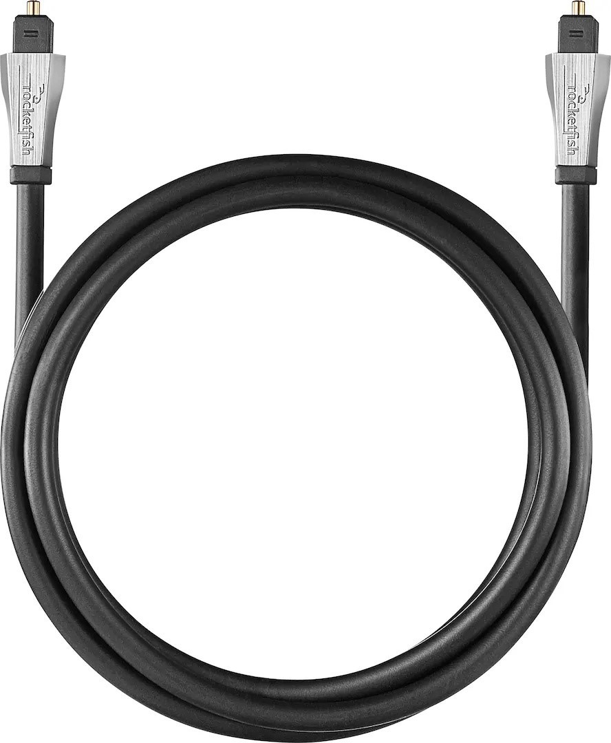 Rocketfish - 4' Toslink Fiber Optic Digital Optical Audio Cable Black RF-G1221