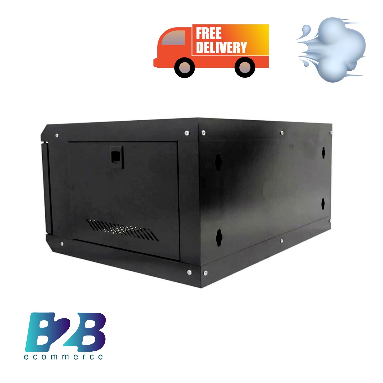 4U Network Data Cabinet - Wall Mountable Server Rack - Free Delivery-Flat Packed