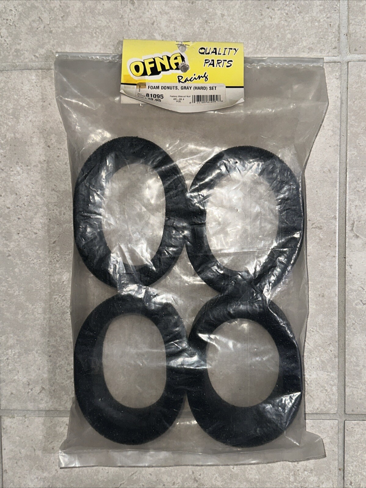 Vintage Ofna Foam Donuts Gray Hard Set 81095