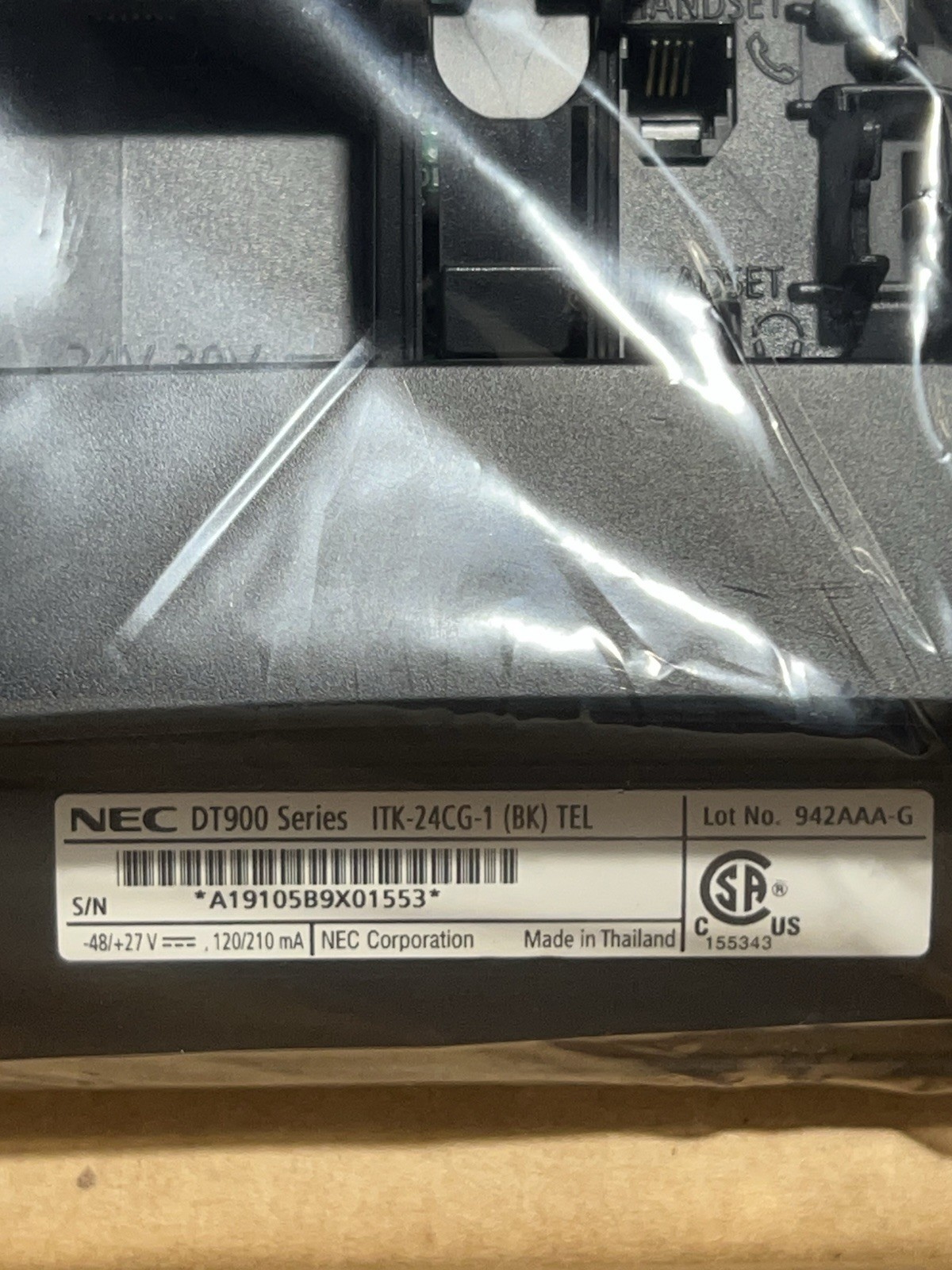 NEC ITK-24CG-1 24-Line Gigabit IP Phone BE119105 (Black) - Refurbished