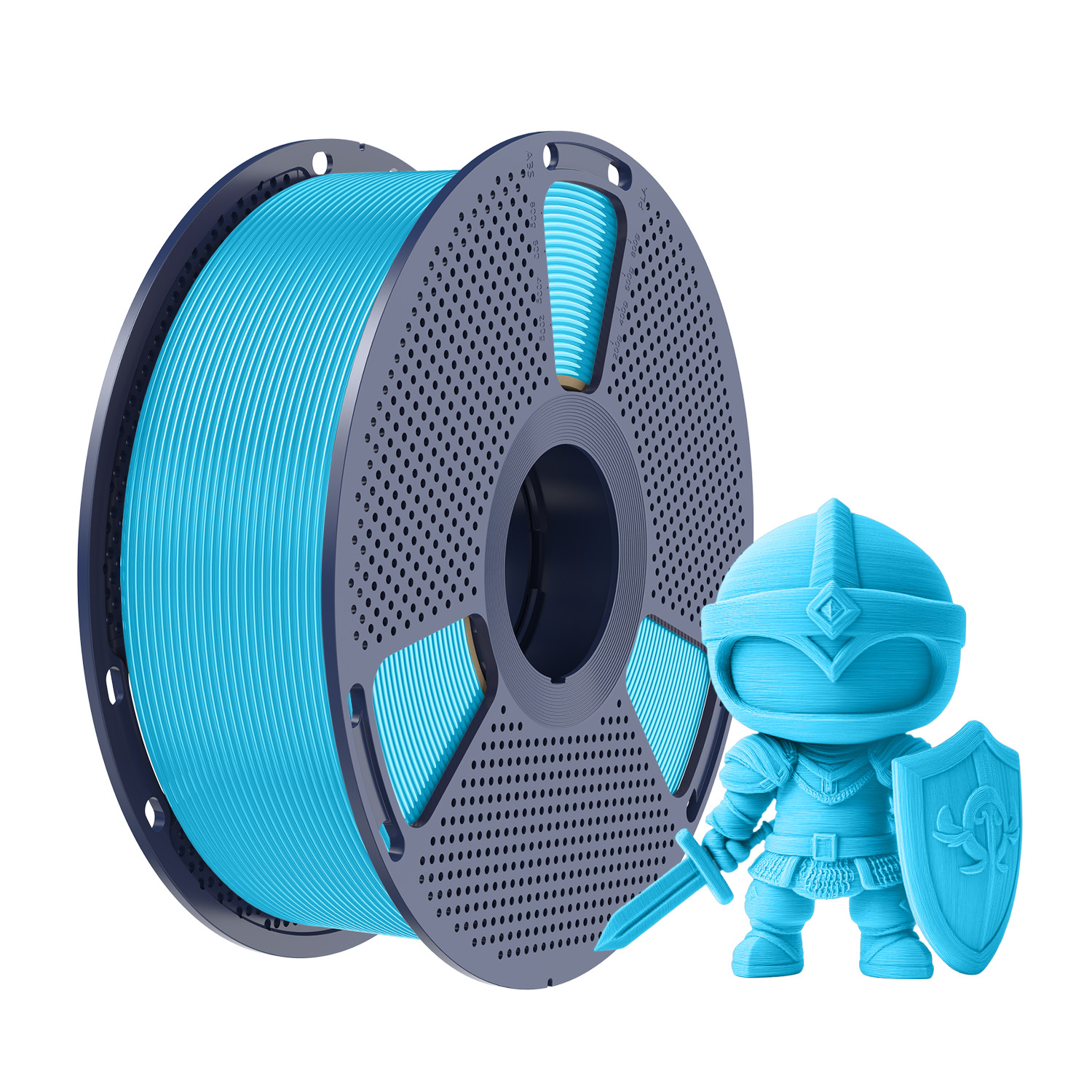 SUNLU PLA+ Filament Neatly Wound 1KG/2.2LBS Spool Sky Blue Macaroon Color
