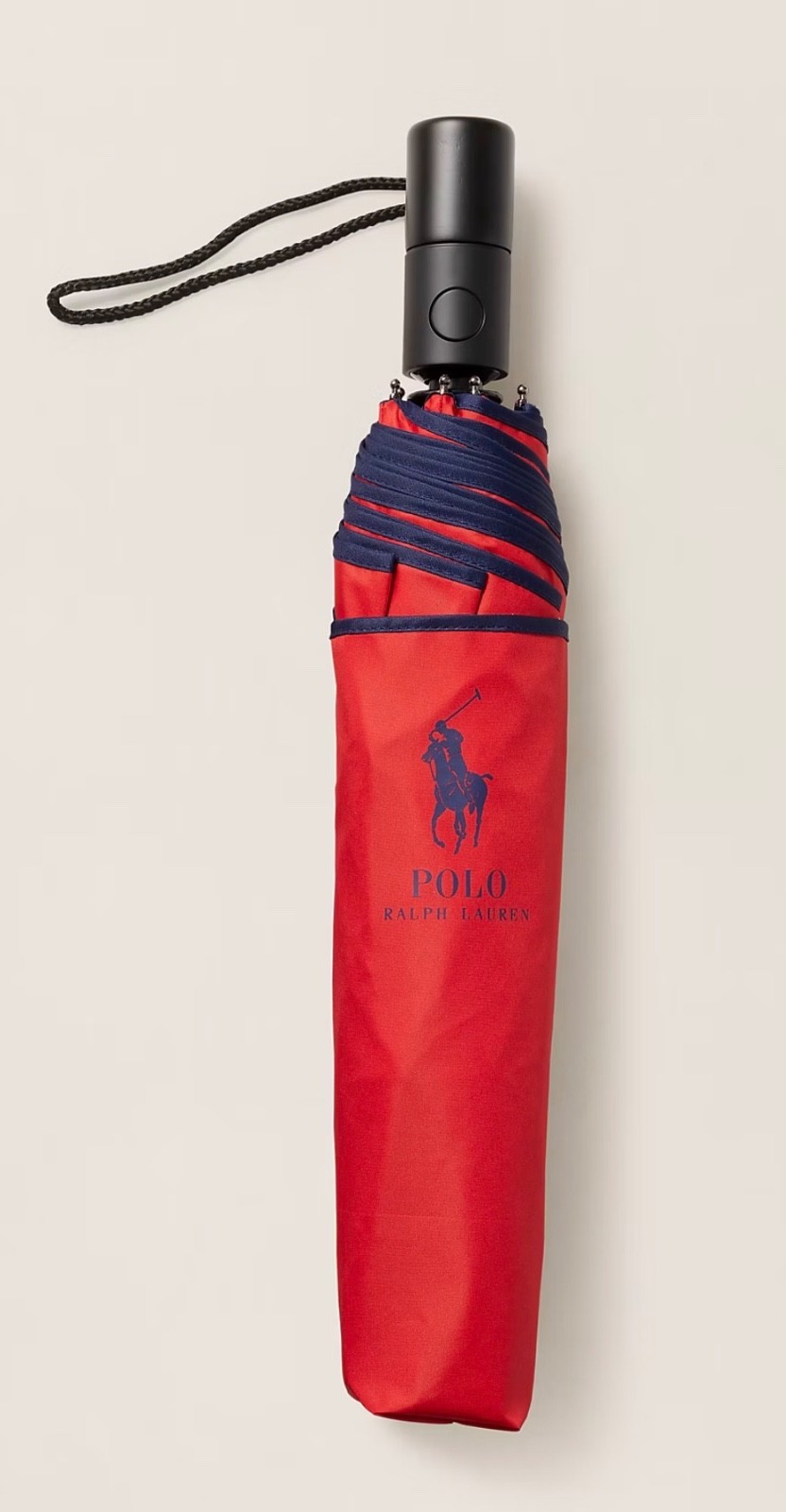 NEW POLO Ralph Lauren BIG PONY POLO LOGO 36” Automatic Umbrella - RED