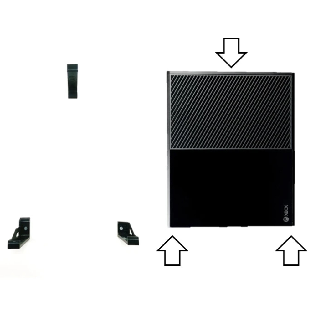Xbox One Wall Bracket / Mount (Set Of 3 ) Left