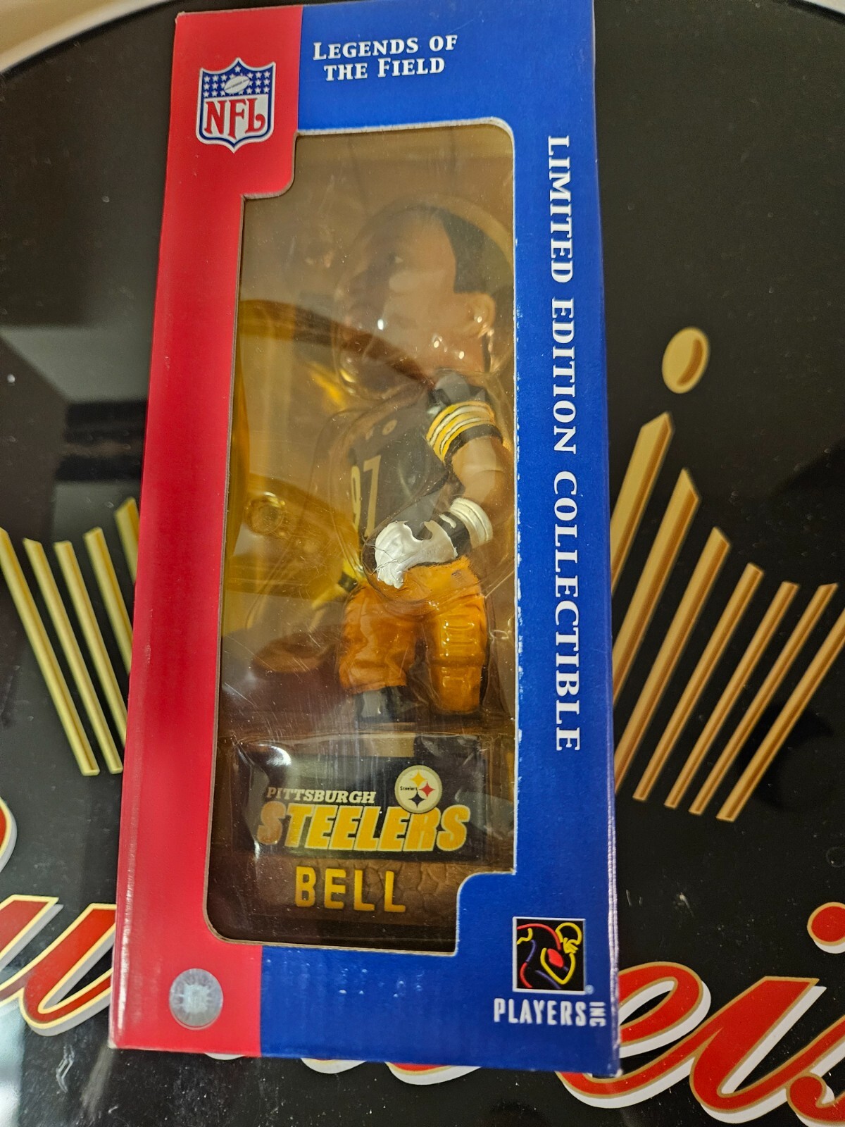 Kendrell Bell Pittsburgh Steelers Bobblehead Turf Base #1015 Of 5000 - NIB