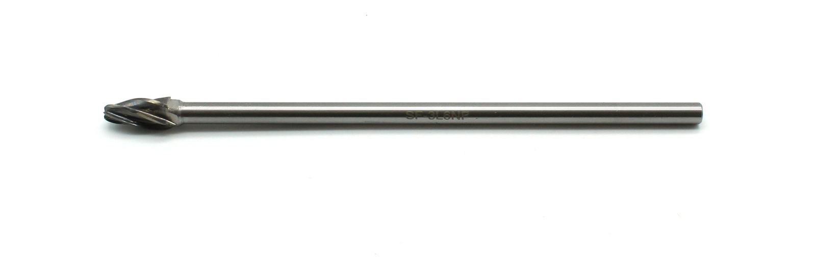 TEMO SF-3L6 NF Aluminum Cut CARBIDE BURR FILE, 3/8" RoundTree, 1/4"Dx 6"L Shank