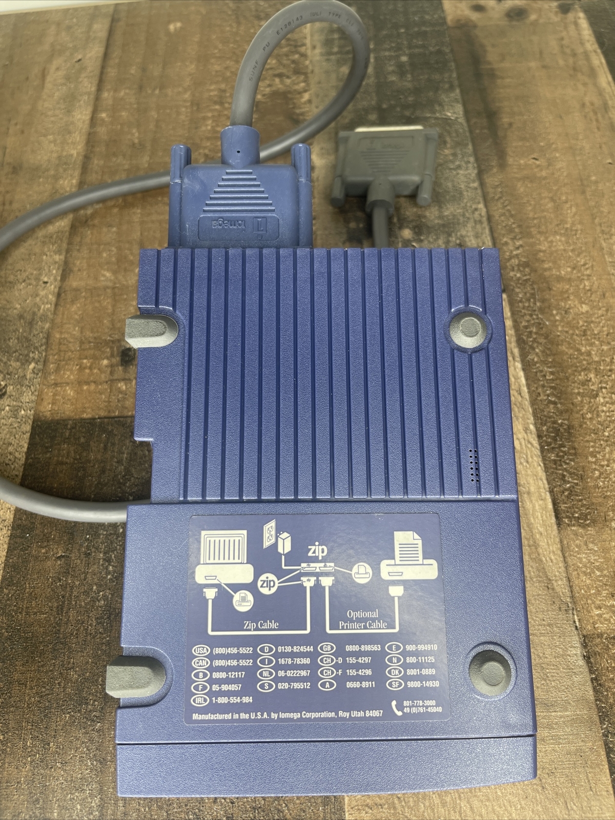 IOMEGA External 100MB Zip Drive Z100P2 Parallel Port Cables ( No Power Adapter)