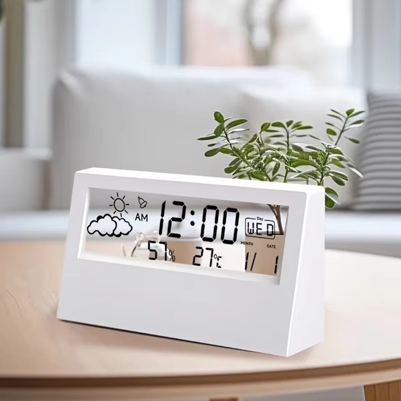 Thermometer Indoor Digital LCD Hygrometer Temperature Humidity Meter Alarm Clock