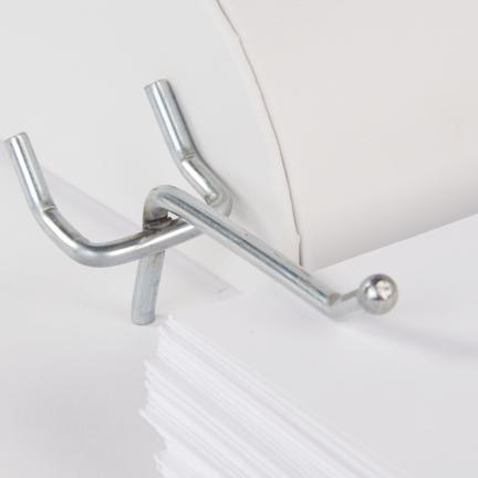 SSWBasics 2 inch Chrome Peg Hooks for 1/4 inch Pegboard - Durable Pegs for