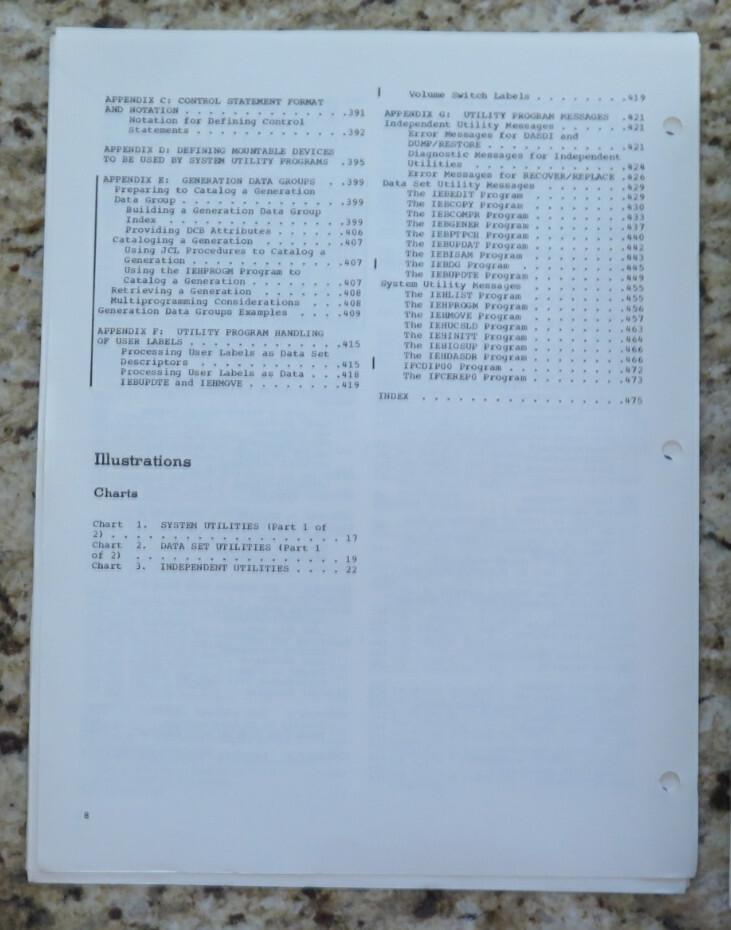 Vintage IBM System / 360 Operating System Utilities 506 and 507 Dated 1968
