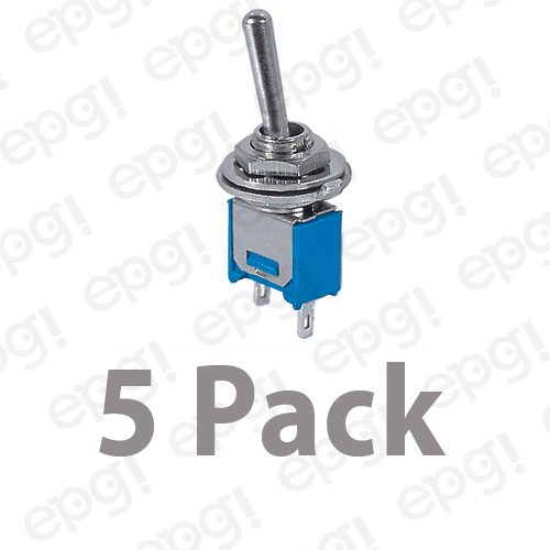 5 PACK - SPST (ON/OFF) SUB-MINI TOGGLE SWITCH 3A-125VAC-1A-250VAC # SMT1-5PK