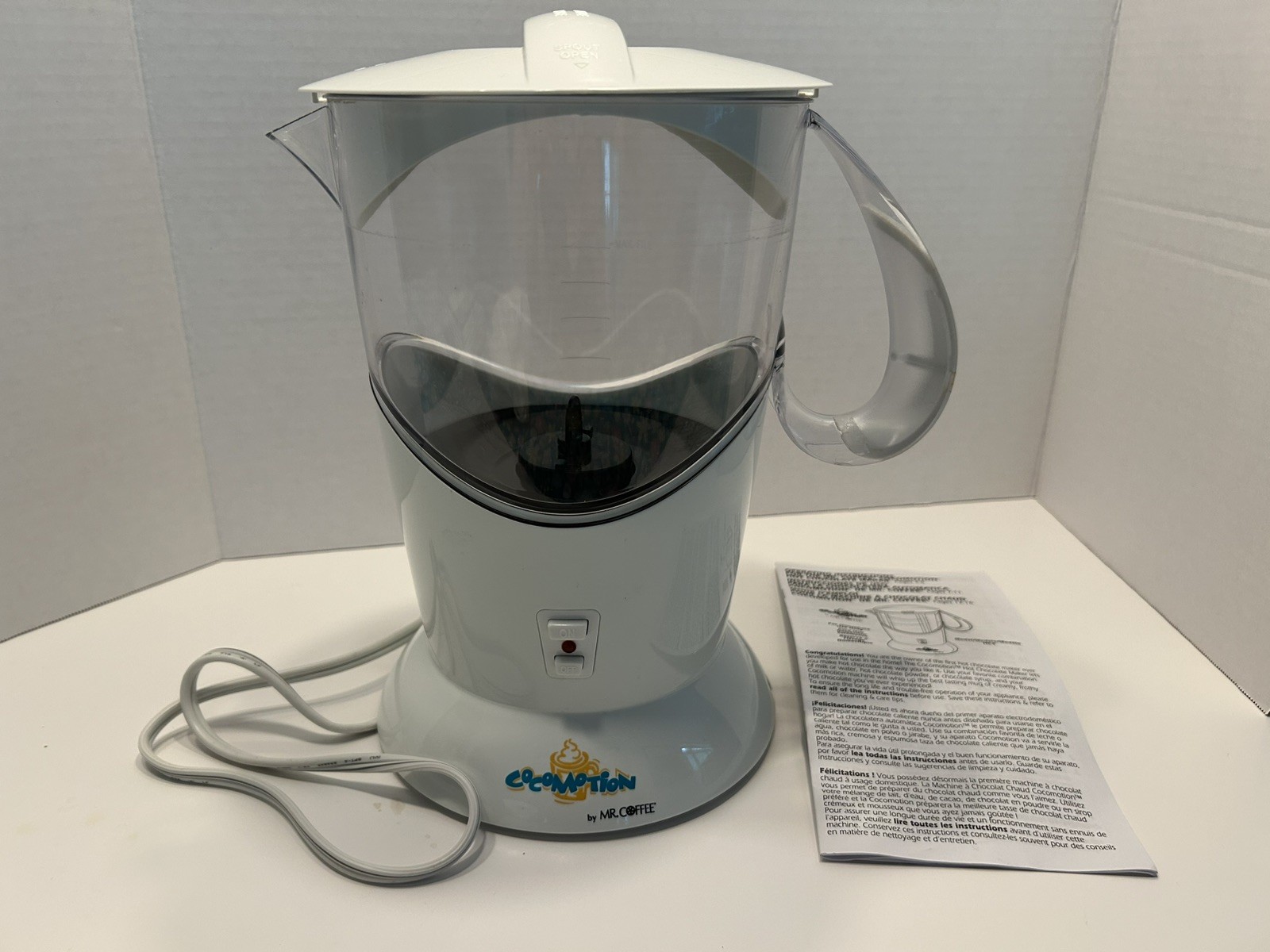 Mr. Coffee Cocomotion Hot Chocolate Hot Cocoa Maker 4-Cup + Instructions Tested