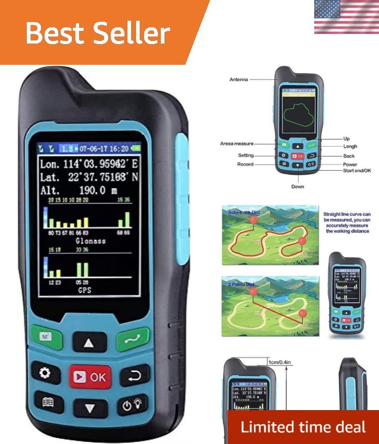 Versatile 2.4" LCD Handheld GPS with USB Connectivity for Surveying Needs