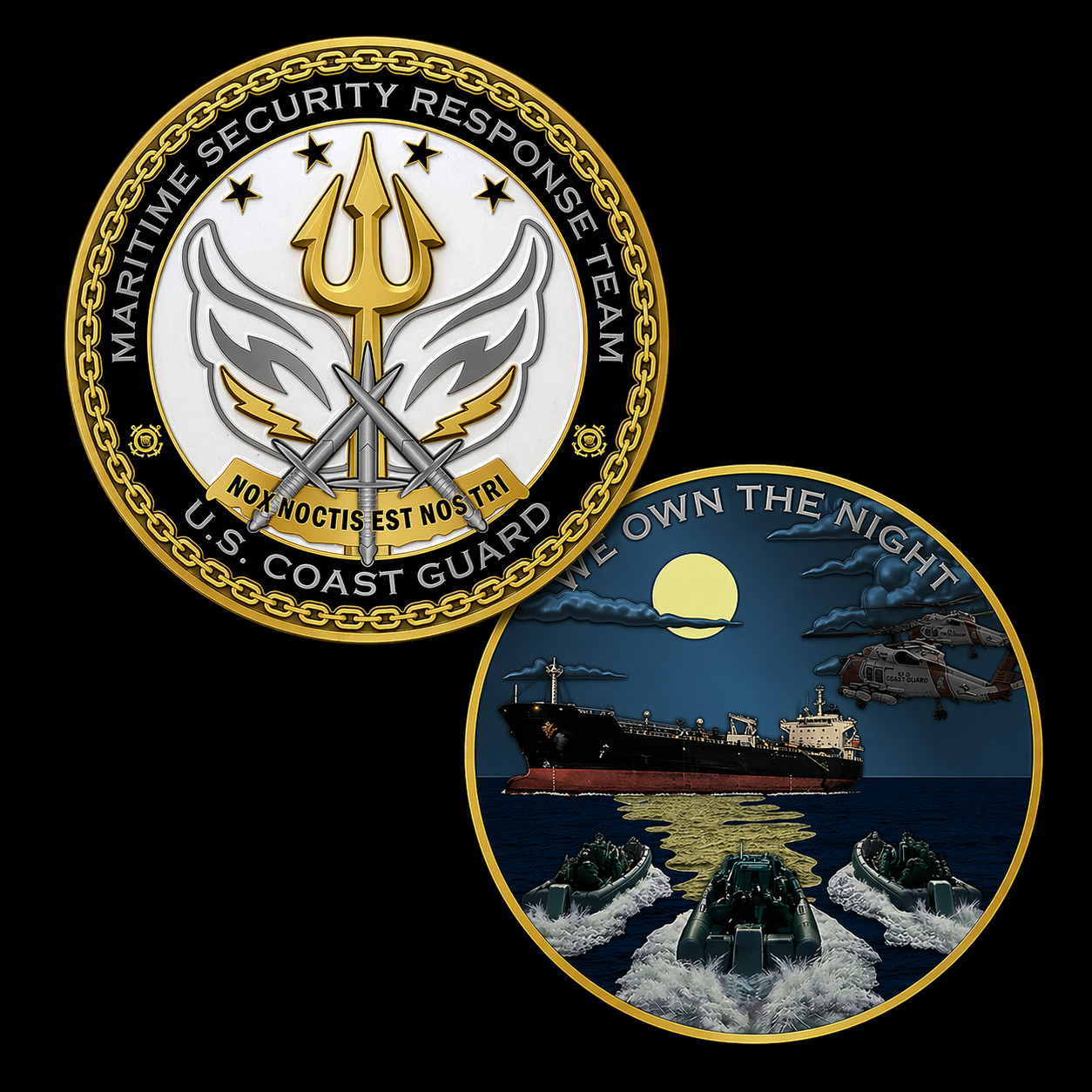 US Coast Guard USCG Maritime Security Response Team MSRT Challenge Coin