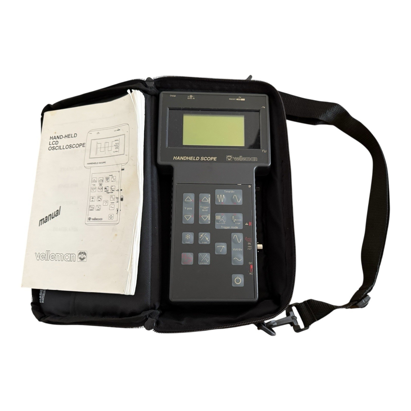 VELLEMAN K7105 / HHS5 LCD Digital Oscilloscope + DVM – PC Compatible via RS232