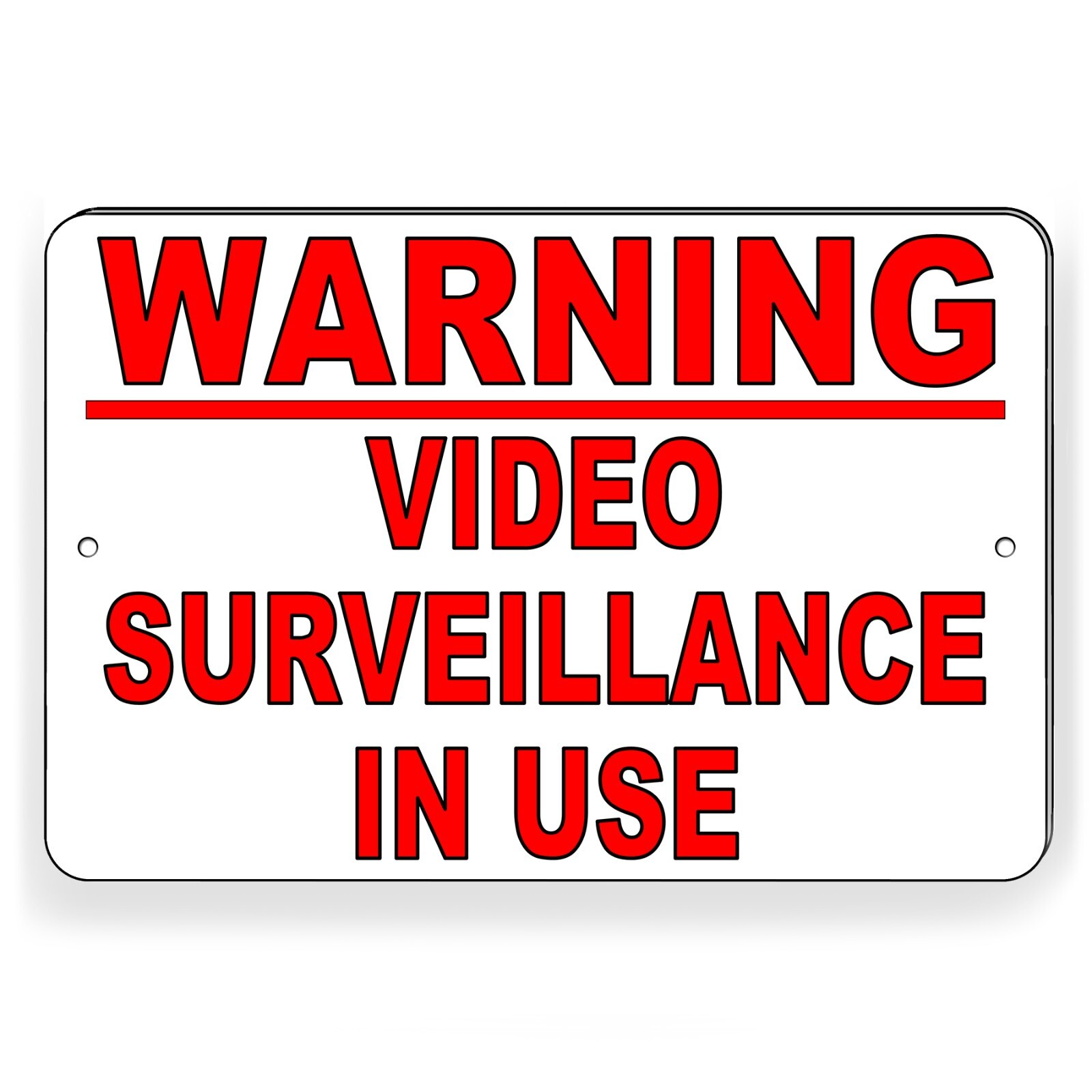 Video Surveillance Security 8" x 12" Aluminum Sign No Trespassing Alarm Camera