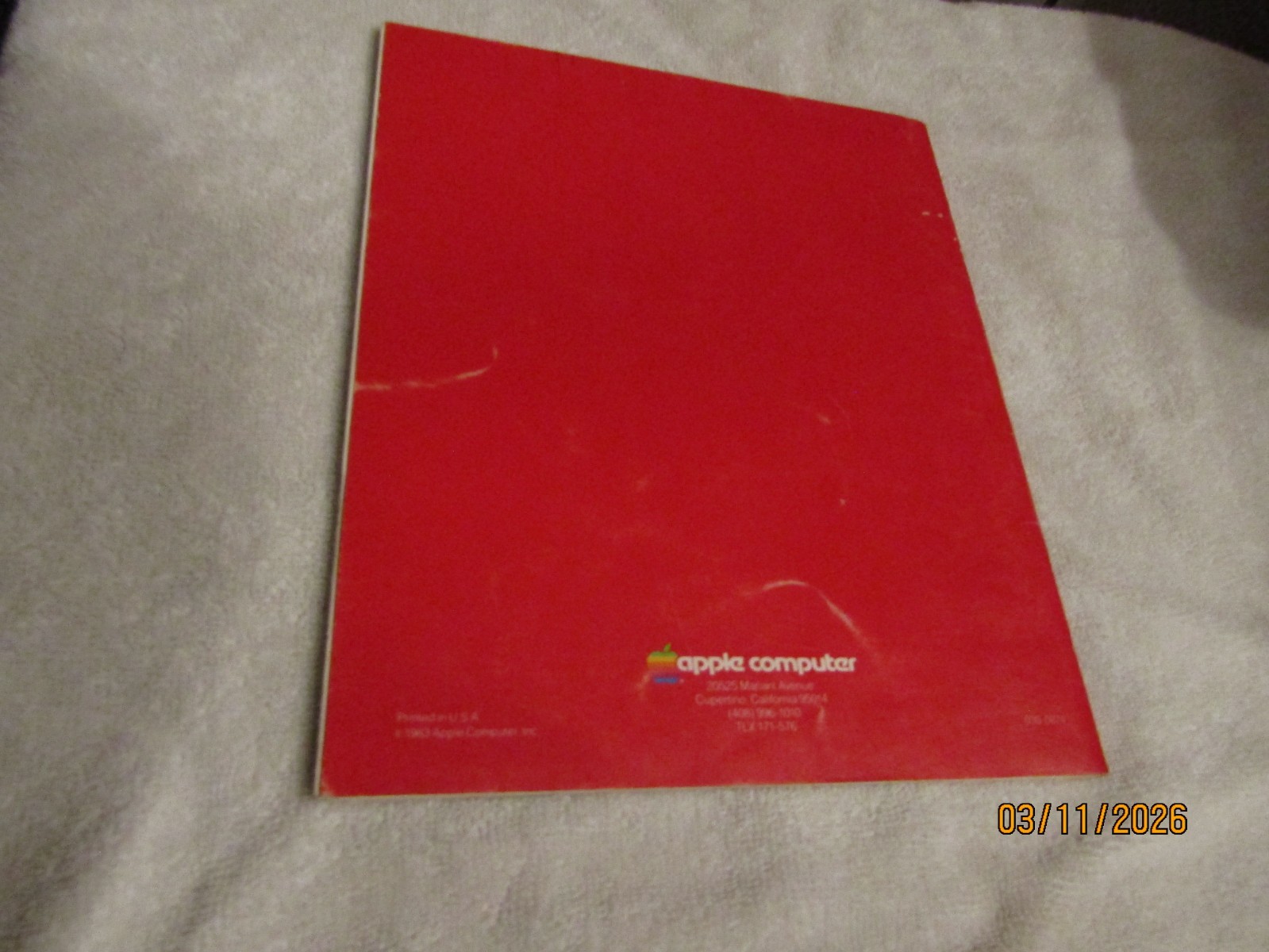 Vintage Apple 11C System Utilities Booklet Manual 1983