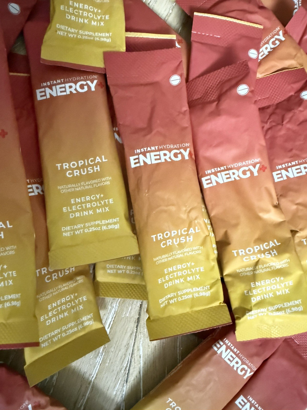 Instant Hydration + ENERGY Electrolyte Drink Mix - TROPICAL CRUSH 50 Packets