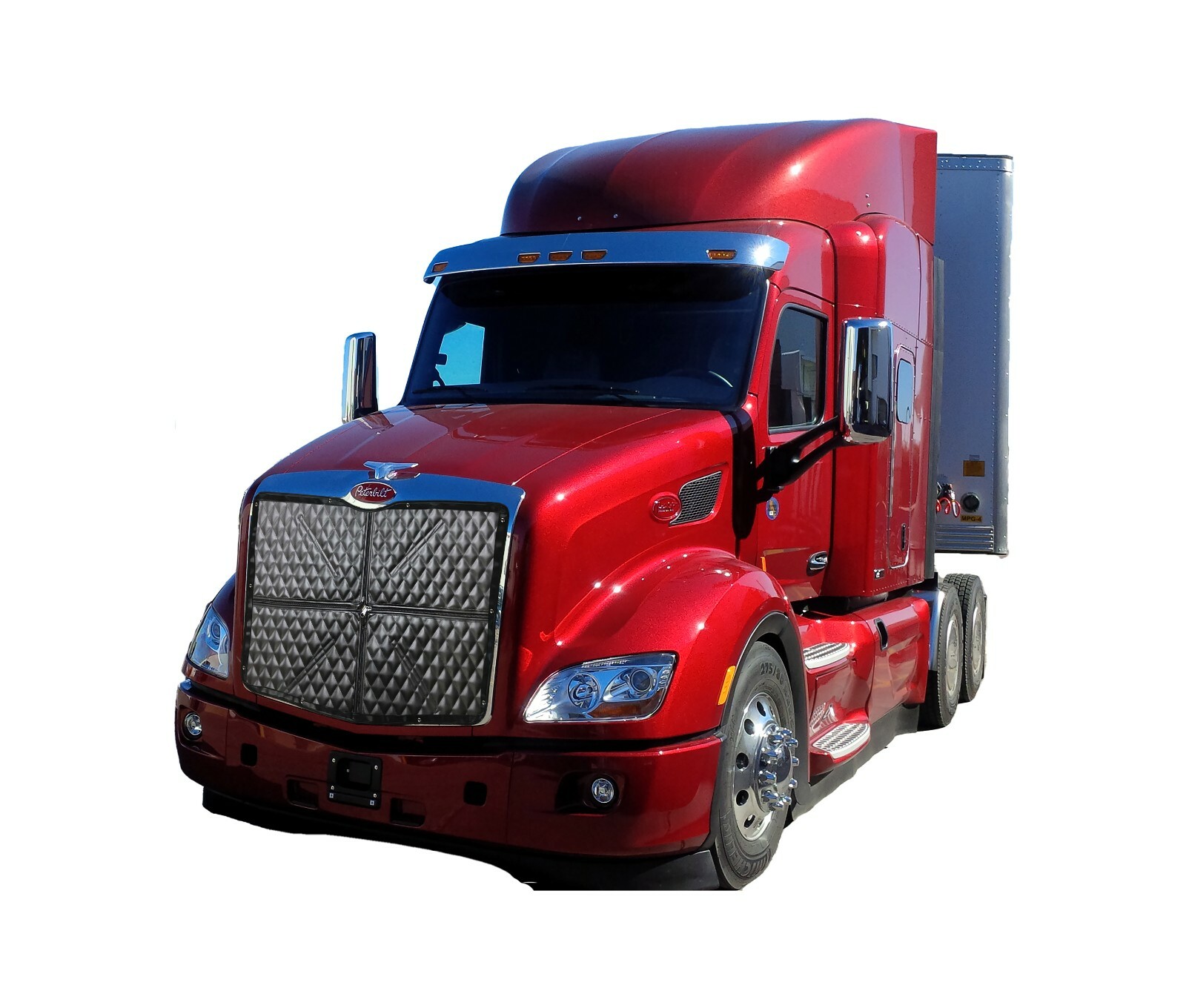 2012-2021 Peterbilt 579 Winter Front No Drill Installation 1st Generation Hood