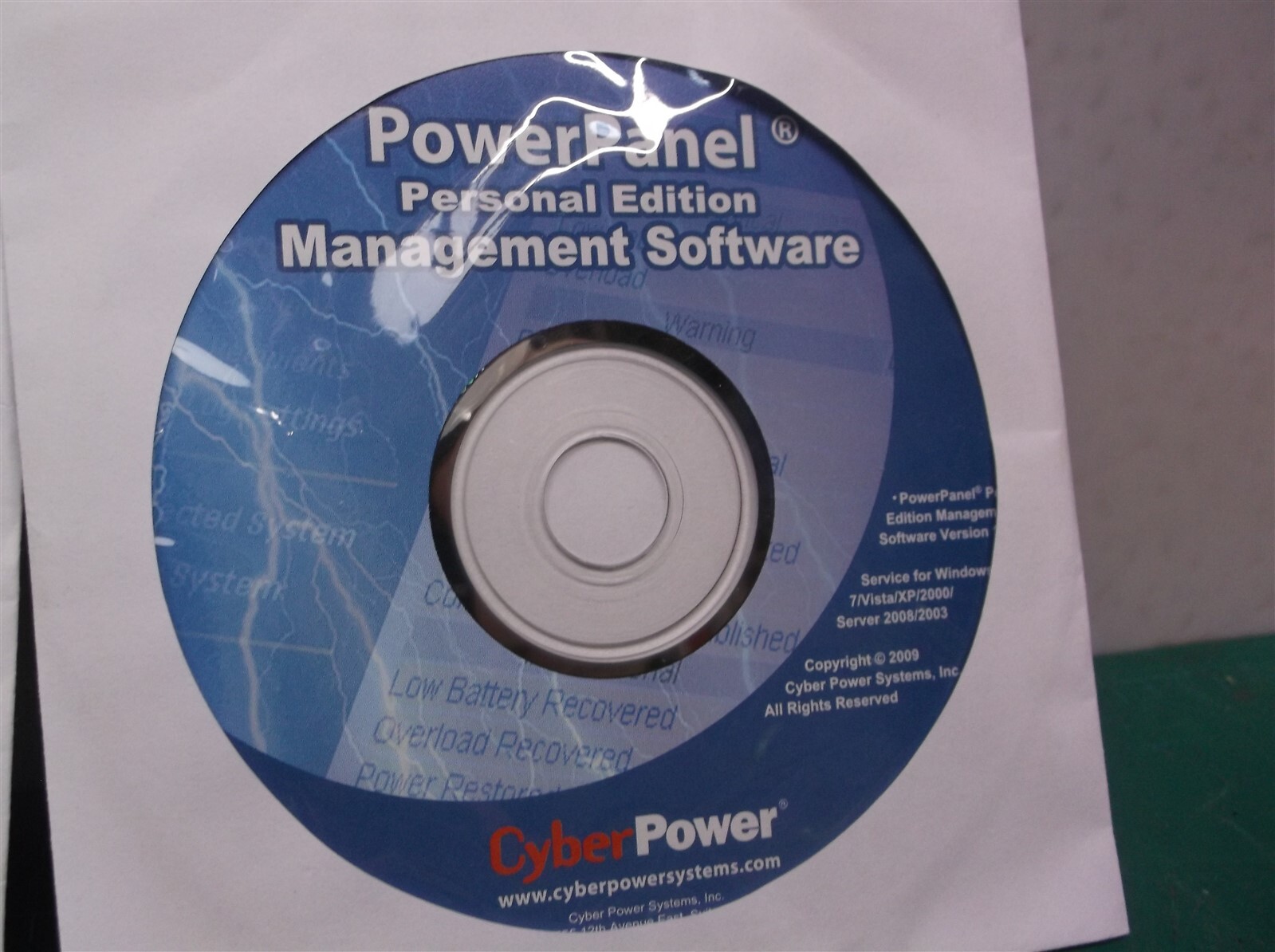 Cyber Power UPS manual with software cd