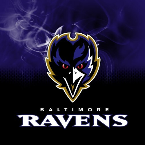 KR Strikeforce ON FIRE NFL Team Bowling Towel BALTIMORE RAVENS