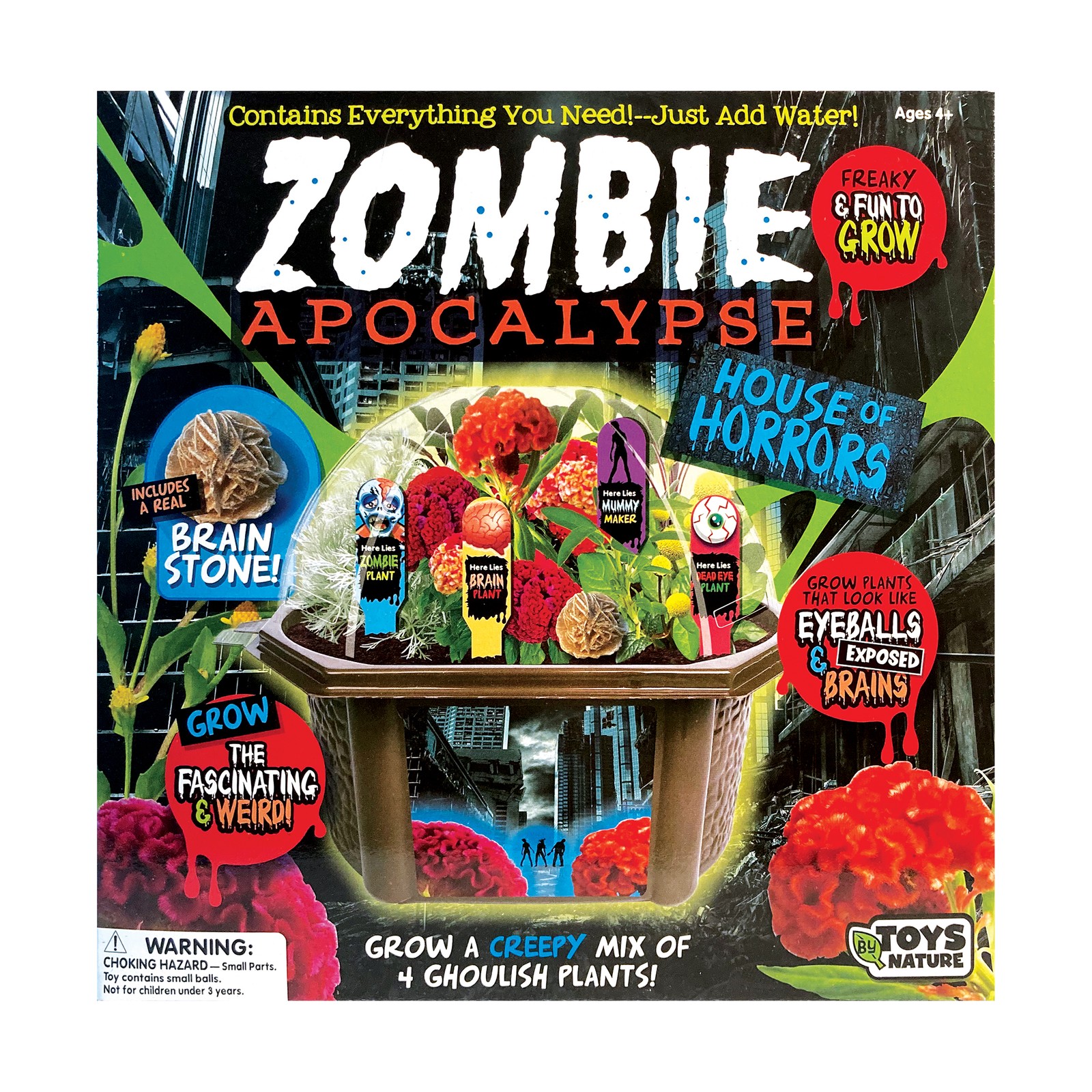 New - Toys By Nature Biosphere Terrarium - Zombie Apocalypse House of Horrors