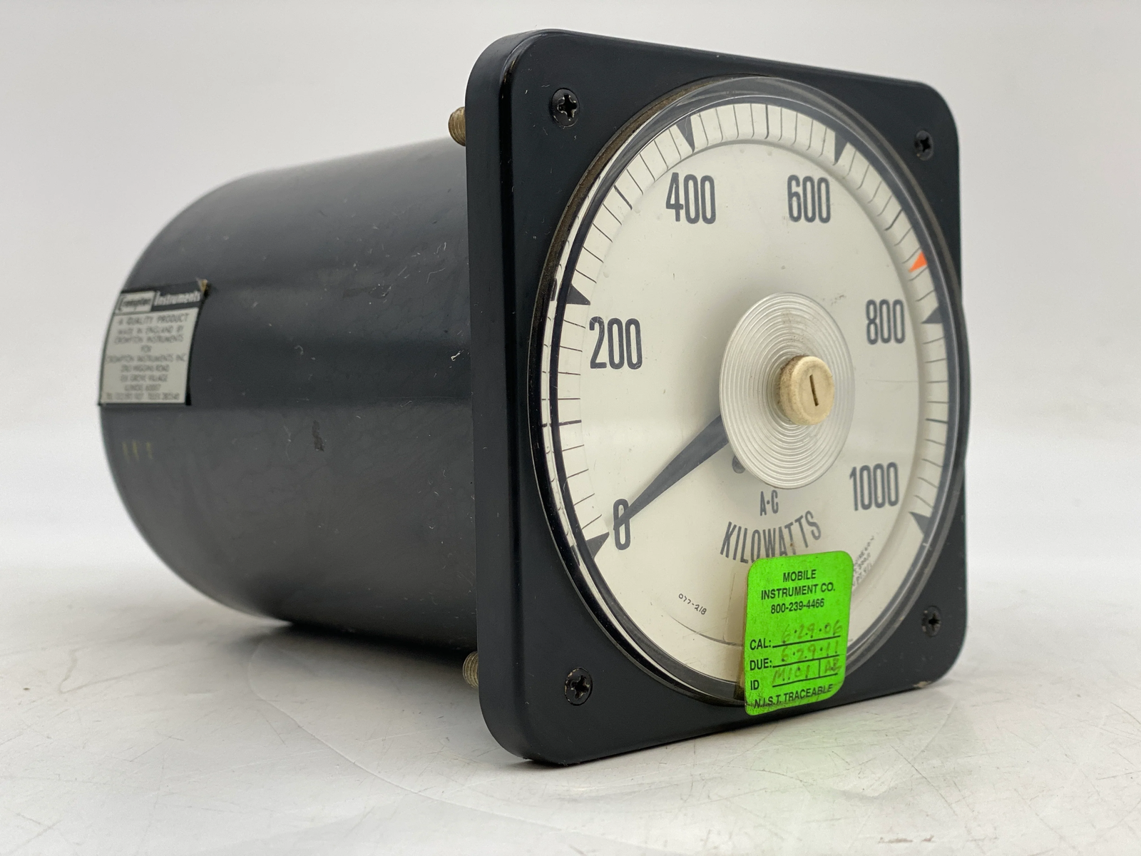 Crompton FPE 077-218 Panel Meter, 0-1000KW (Used)
