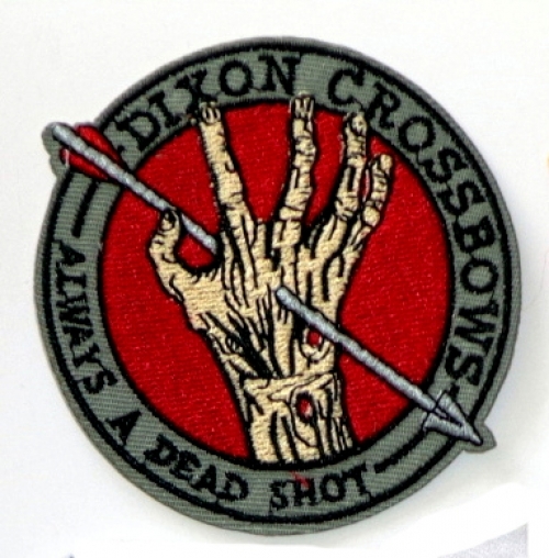 Walking Dead Dixon Crossbows Always a Dead Shot Embroidered 3" New Iron-On Patch