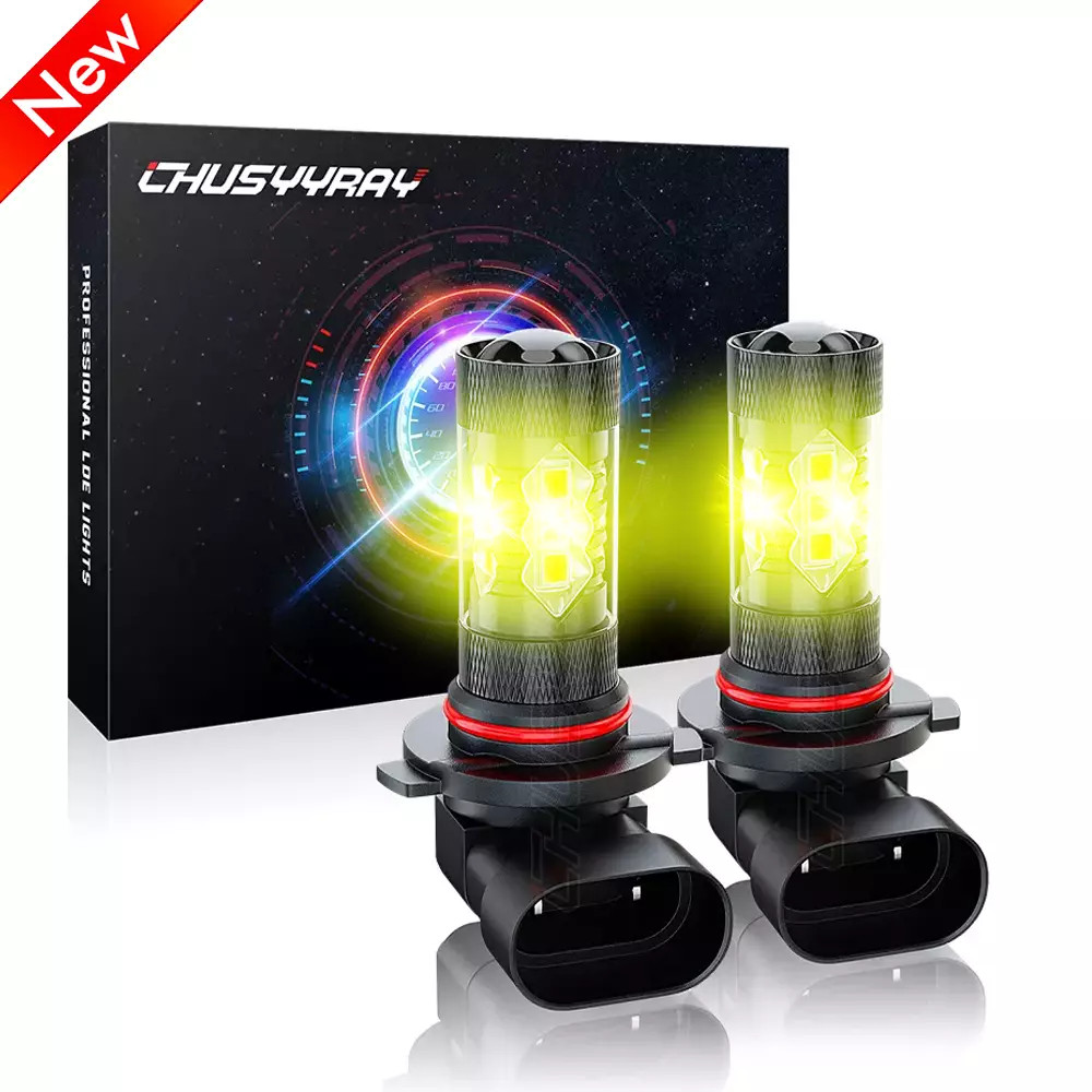 9005 9006 H10 9145 3000K Yellow 80W LED Fog Light Headlight Driving Bulb Kit
