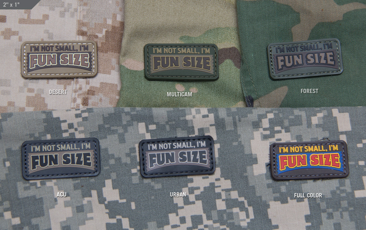 PVC Morale Patch - FUN SIZE - ACU Army Grey Gray - NEW