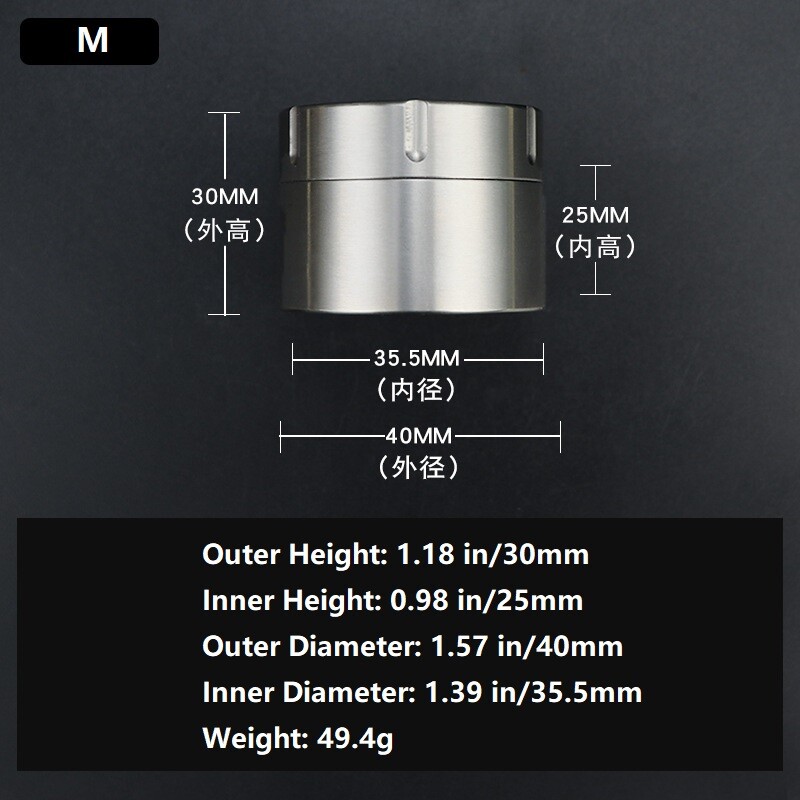 Titanium Pill Holder Case Container Organizer Waterproof Jewelry Tea Storage Box