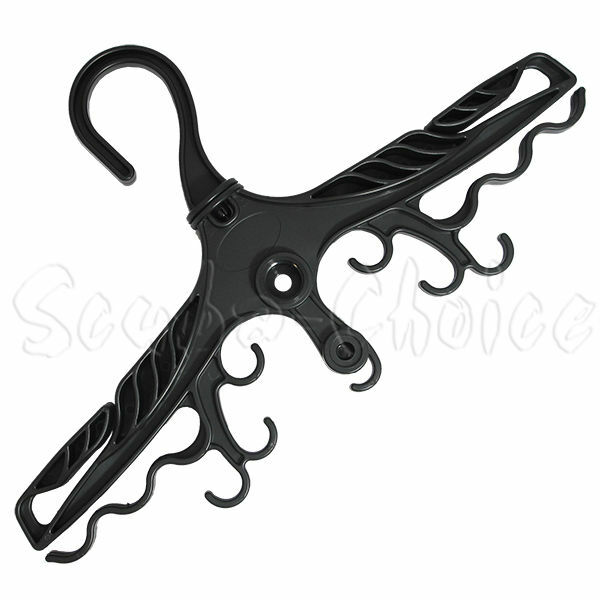 Scuba Diving Deluxe BCD Wetsuit Drysuit Multi Purpose Black Hanger w/ Din Thread