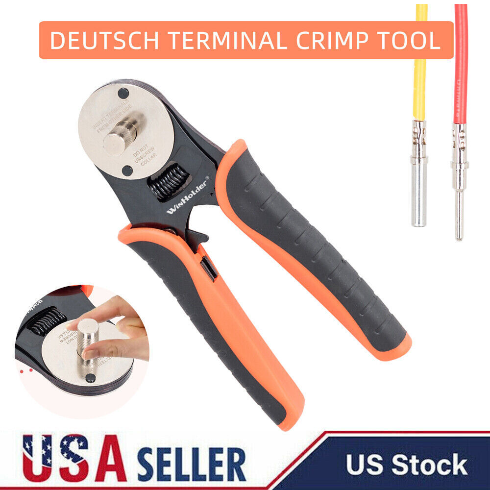 4 Way Indent Closed Barrel Crimper 14-18AWG Cable Deutsch Terminal Crimping Tool