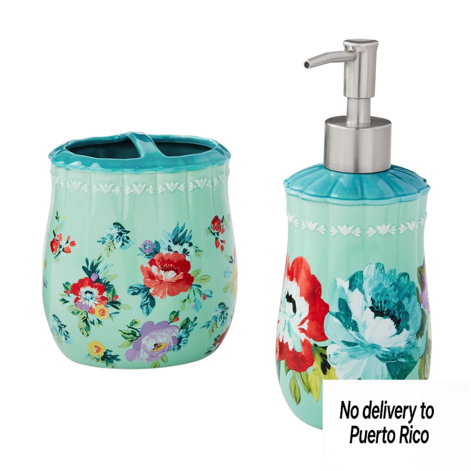 Pioneer Woman Sweet Romance 2-Pc Bath Set, Multi-Color